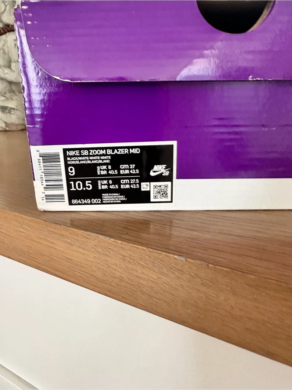 Nike Black and White Mid-Top Sneakers with White Swoosh